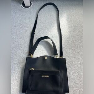 Steve Madden black pebble leather bag